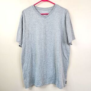 Richer Poorer Mens Short Sleeve Heather Gray V-Neck Cotton Blend Tee XL